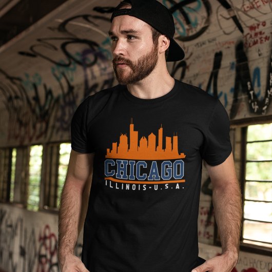 Chicago Illinois Beatiful Skyline Tシャツ
