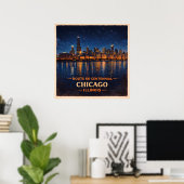 Chicago Illinois Centennial Start of the Trail ポスター (ホームオフィス)