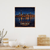 Chicago Illinois Centennial Start of the Trail ポスター (キッチン)