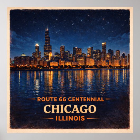 Chicago Illinois Centennial Start of the Trail ポスター (正面)