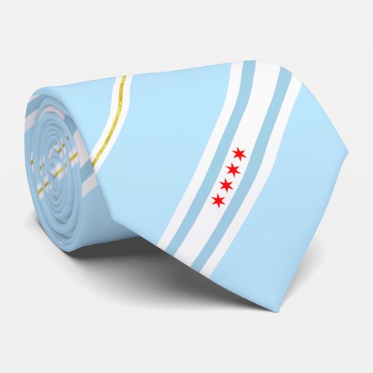 Chicago (Illinois) city flag Neck Tie ネクタイ (ロール)