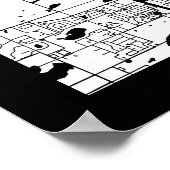 Chicago Illinois Map ポスター (角)
