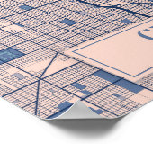 Chicago Illinois USA Breezy City Map Travel ポスター (角)