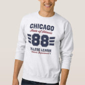 CHICAGO ILLINOIS VARSITY SCRIPT CLASSIC SPORTS JER スウェットシャツ (正面)