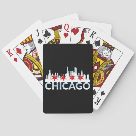 Chicago Illinois Windy City 4 Stars Chi Town Logo トランプ (裏面)