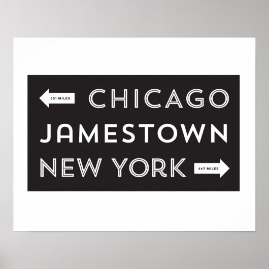 Chicago-Jamestown-New Yorkポスター(16 x 20) ポスター (正面)