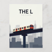 Chicago 'L' Elevated Train ポストカード (正面)