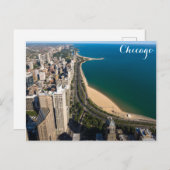 Chicago Lake Michigan Coast Skylineの写真 ポストカード (正面/裏面)