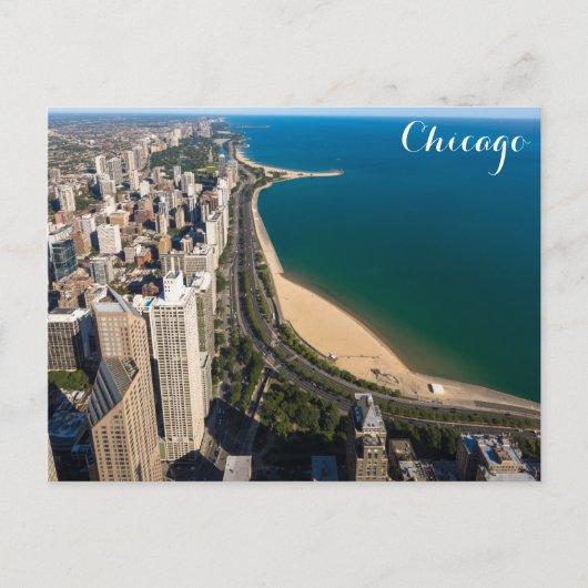 Chicago Lake Michigan Coast Skylineの写真 ポストカード (正面)