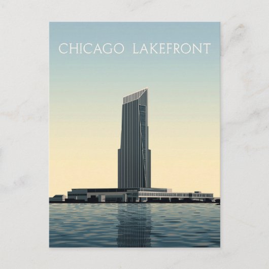 Chicago Lakefront: Modern Tower ポストカード (正面)
