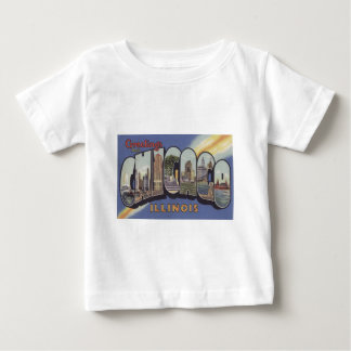 Chicago Large Letterヴィンテージテーマ ベビーTシャツ