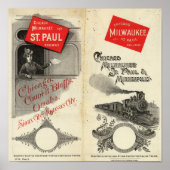 Chicago Milwaukee and St Paul Railway ポスター (正面)