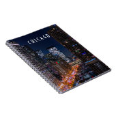 Chicago River at Night Spiralフォトノートブック ノートブック (右側)