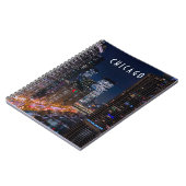 Chicago River at Night Spiralフォトノートブック ノートブック (左側)