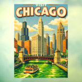 Chicago River Saint Patricks day postcard ウィンドウサイン (シート3)