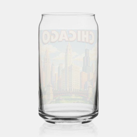 Chicago River Saint Patricks day postcard ガラス缶 (正面)