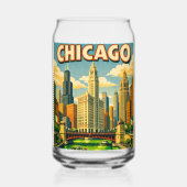 Chicago River Saint Patricks day postcard ガラス缶 (裏面)