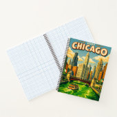 Chicago River Saint Patricks day postcard ノートブック (内部)