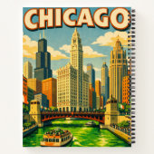 Chicago River Saint Patricks day postcard ノートブック (裏面)