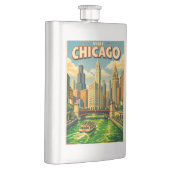 Chicago River Saint Patricks day postcard フラスク (右)