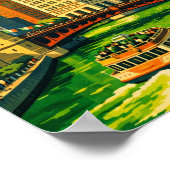 Chicago River Saint Patricks day postcard ポスター (角)