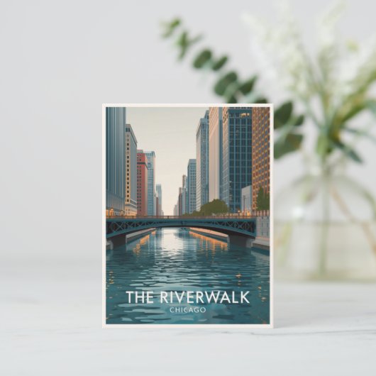 Chicago Riverwalk: Downtown Views ポストカード (スタンド正面)