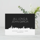 Chicago Save the Date 招待状 (スタンド正面)