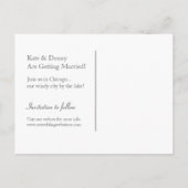 Chicago Save the Date City Skyline 案内ポストカード (裏面)