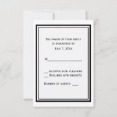 Chicago SkylineエッチングフレームRSVP 出欠カード (裏面)