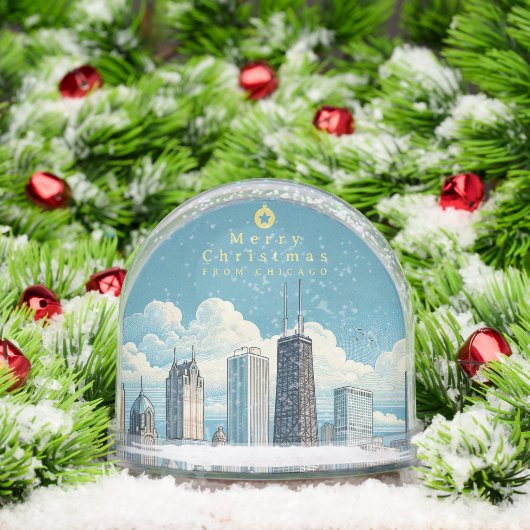 Chicago Skylineフォトスノーグローブ追加 (クリスマス)