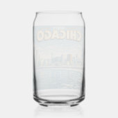 Chicago skyline and Lake Michigan in winter  ガラス缶 (正面)