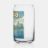 Chicago skyline and Lake Michigan in winter  ガラス缶 (右)