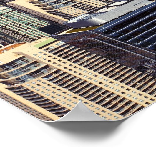 Chicago Skyline and landmarks ポスター (角)