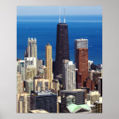 Chicago Skyline and landmarks ポスター (正面)