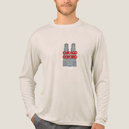 Chicago Skyline Architecture Long Sleeve T-Shirt | トライブレンドＴシャツ (正面)