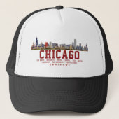 Chicago Skyline.  Area Names and Coordinates キャップ (正面)