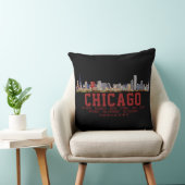 Chicago Skyline. Area Names and Coordinates クッション (椅子)