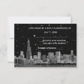Chicago Skyline Etched Starry DIY BG RSVP #2 (裏面)
