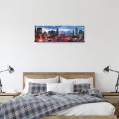 Chicago Skyline on Canvas 12x36 キャンバスプリント (インサイチュ (寝室))