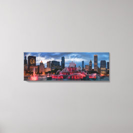 Chicago Skyline on Canvas 12x36 キャンバスプリント