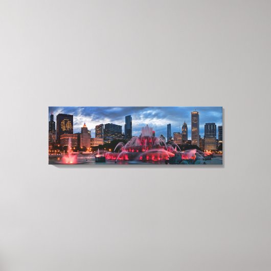 Chicago Skyline on Canvas 12x36 キャンバスプリント (正面)