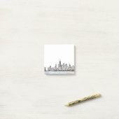 Chicago Skyline Post-It Notes ポストイット (デスク上)