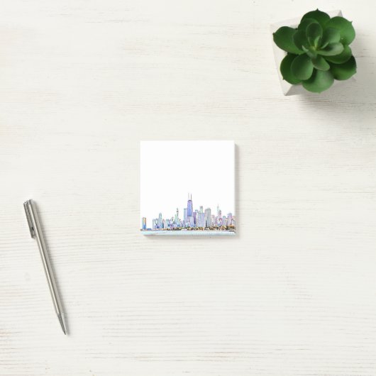 Chicago Skyline Post-It Notes ポストイット (オフィス)