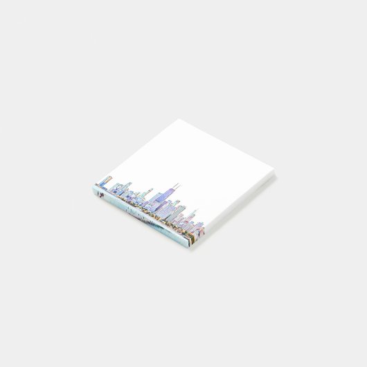 Chicago Skyline Post-It Notes ポストイット (アングル)