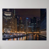Chicago Skyline Poster ポスター (正面)