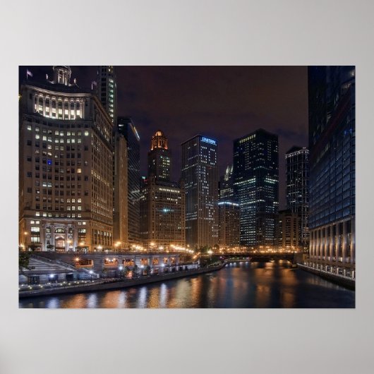 Chicago Skyline Poster ポスター (正面)