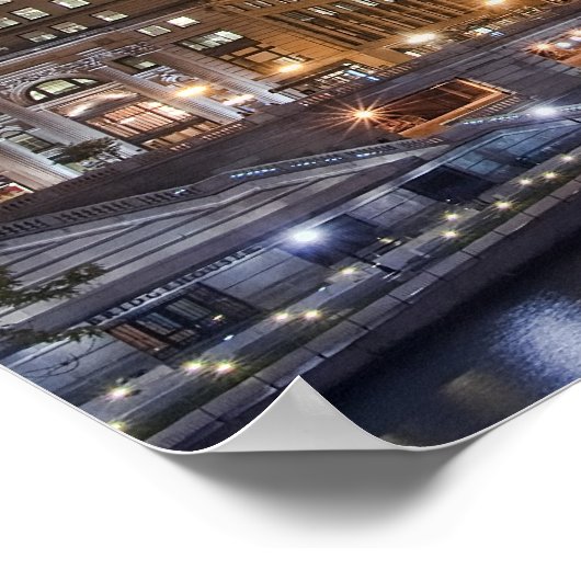 Chicago Skyline Poster ポスター (角)