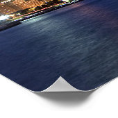 Chicago Skyline Poster with Fireworks ポスター (角)