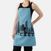 Chicago Skyline Silhouette  エプロン (インサイチュ)