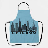 Chicago Skyline Silhouette  エプロン (正面)